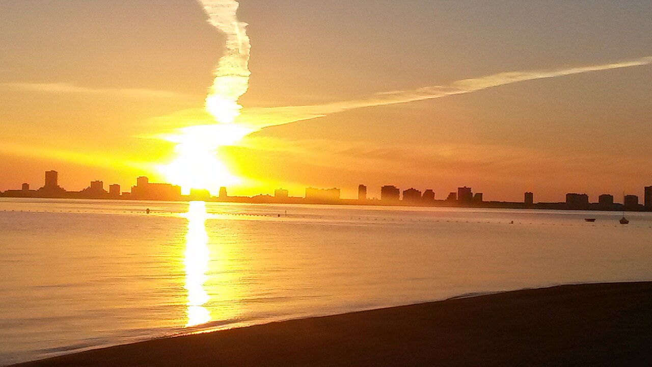Zonsopkomst bij Mar Menor · sfeerbeeld